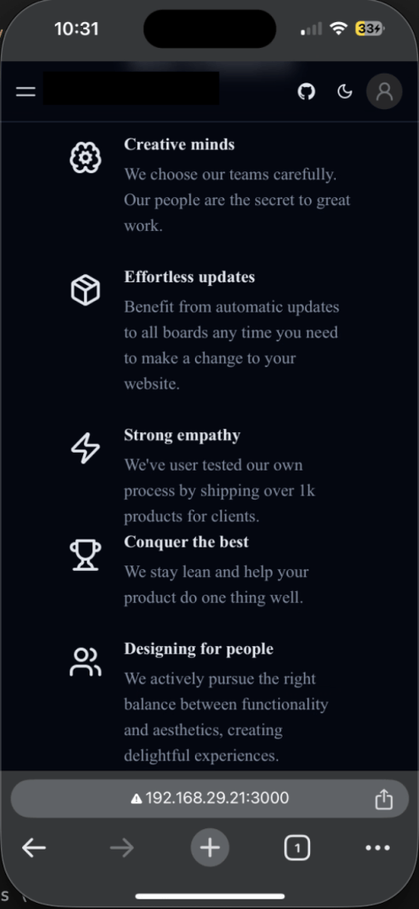 Accessing localhost on mobile